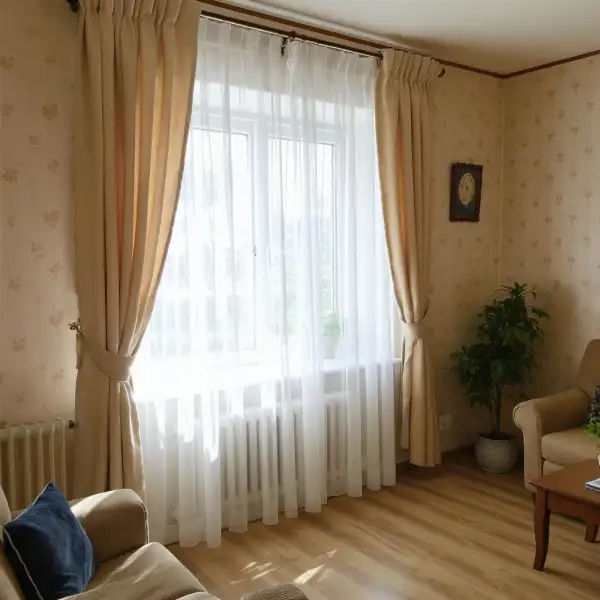 Чистка штор в загородном доме - после уборки